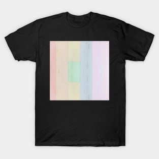 Pastel Rainbow Wood Grain T-Shirt